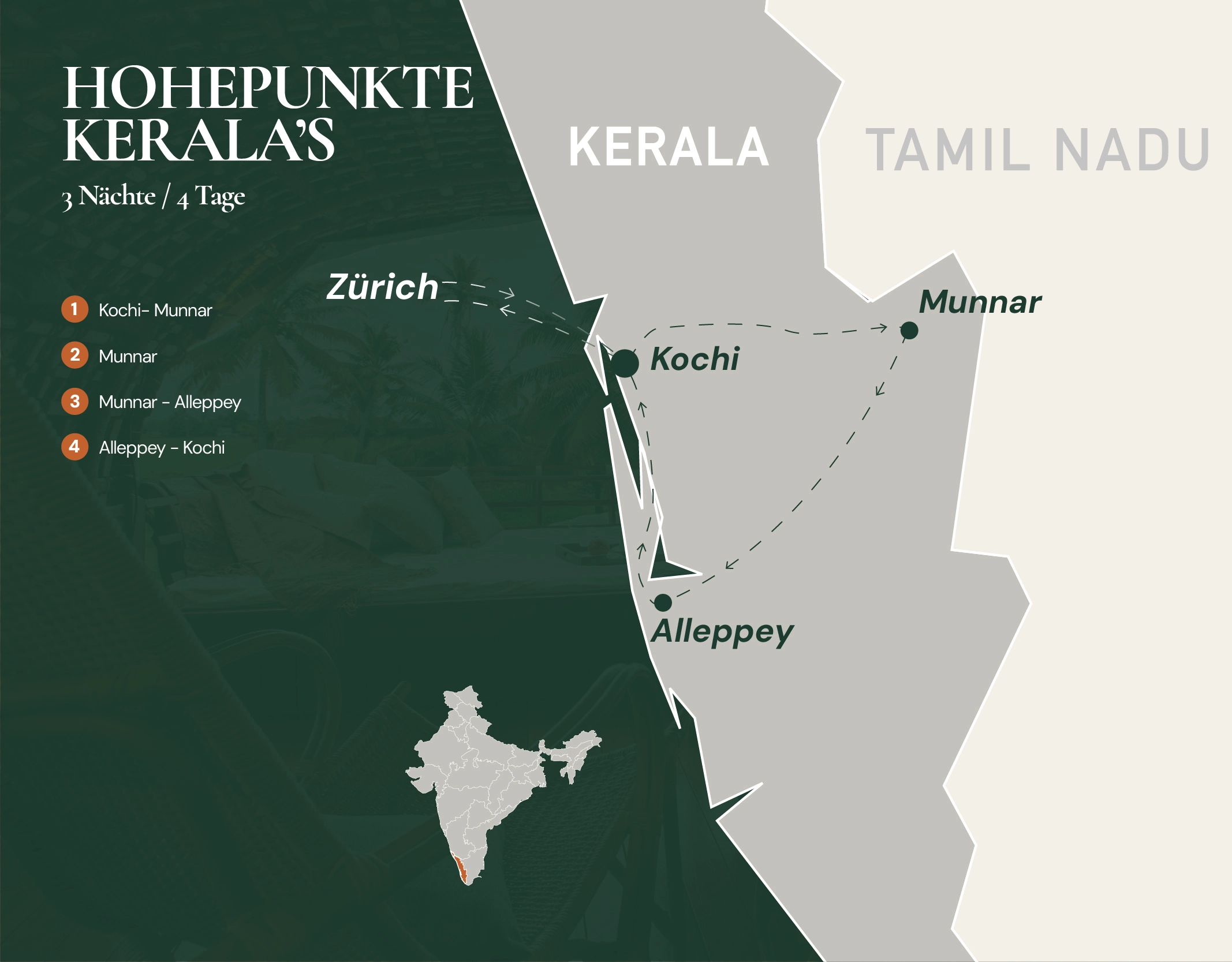 Reiseroute Karte