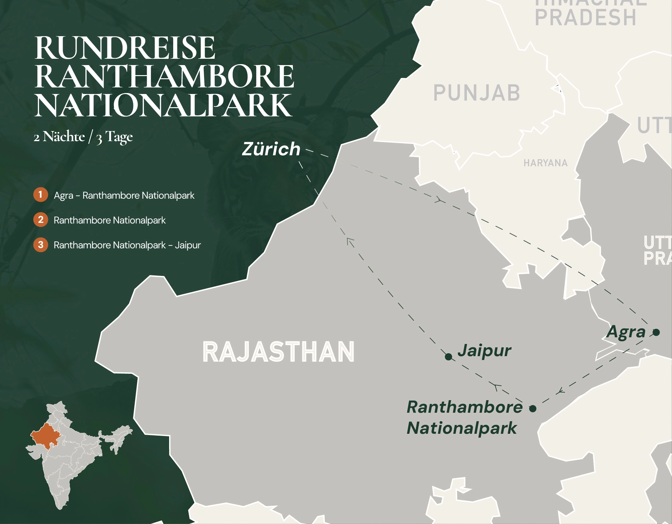 Reiseroute Karte