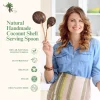 Natural Handmade Coconut Shell Serving Spoons