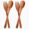 Coconut Wood Cutlery (Spoon and Fork - set of 2)