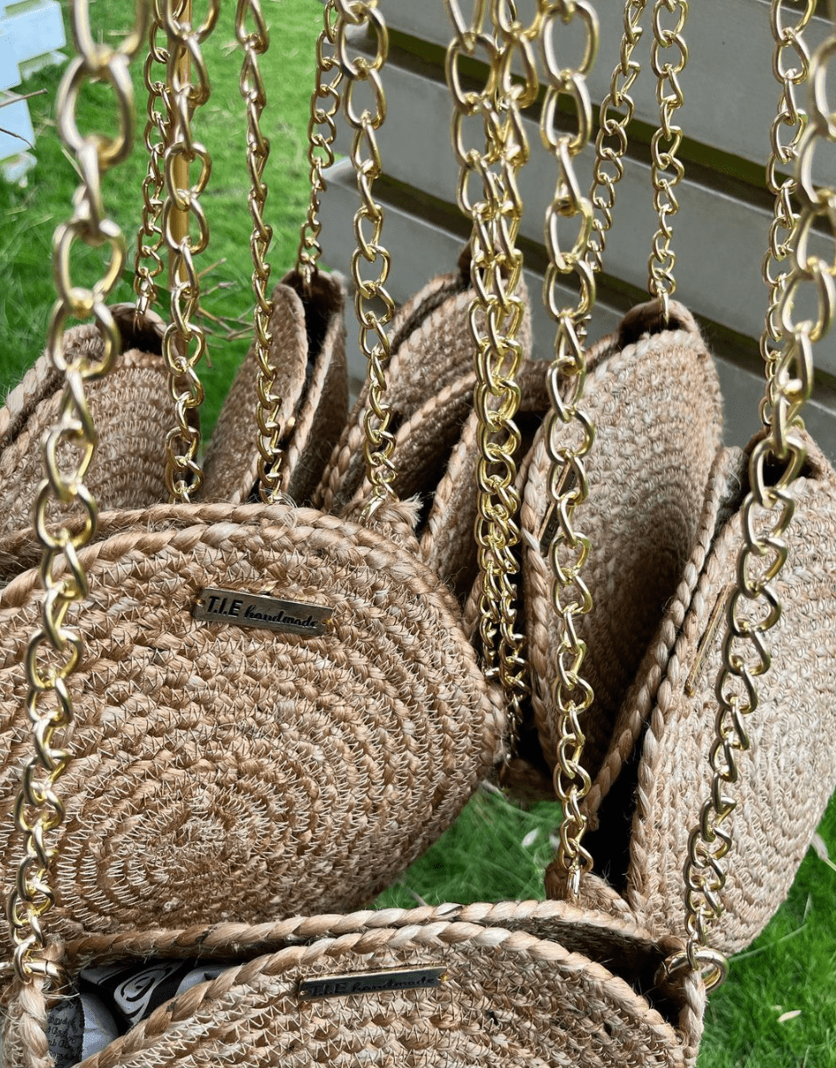 Handmade Eco Jute Circular Sling Bag