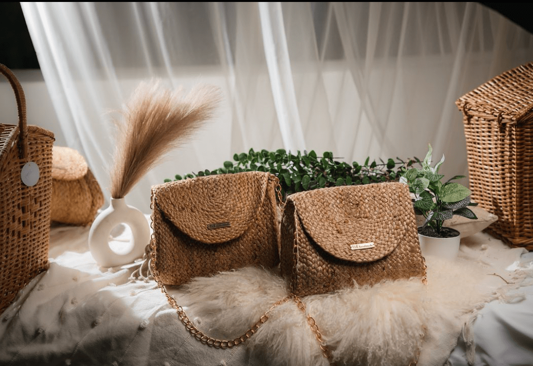 Ecologisch handgemachte Taschen aus Jute