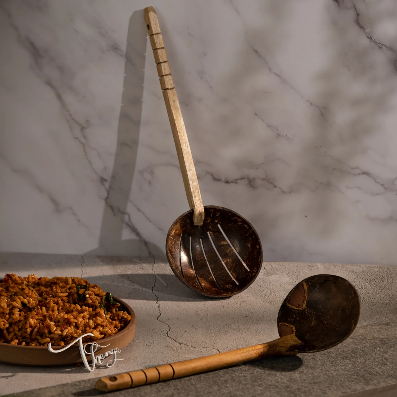 Natural Handmade Coconut Shell Serving Spoons