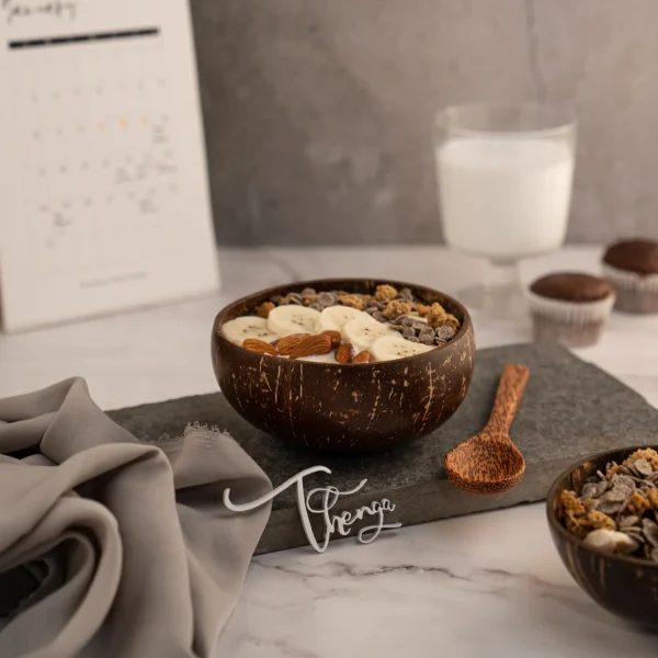 Coconut Bowl with cutlery (500 ML + Spoon)